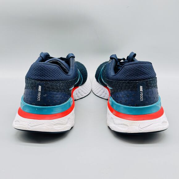 Nike Shoes Mens 12 Blue React Infinity Run Flyknit 3 Runners Running Sneakers - Picture 8 of 13
